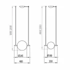 Suspensie design din sticlă și alamă cu lumină LED, 3 dimensiuni - Alma de Il Fanale Viadurini