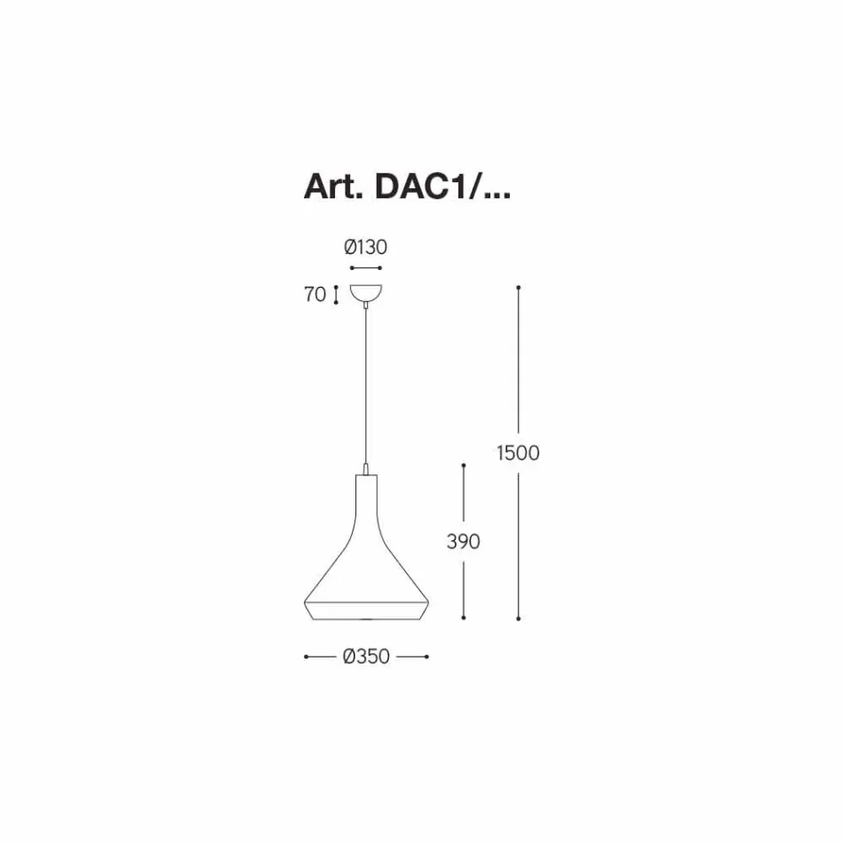 Suspensie design din aluminiu Made in Italy - Cappadocia Aldo Bernardi Viadurini