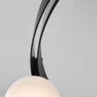 Suspensie cu design oval din aluminiu negru cu sfere și spoturi - Exodus Viadurini
