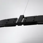 Suspensie cu design oval din aluminiu negru cu sfere și spoturi - Exodus Viadurini