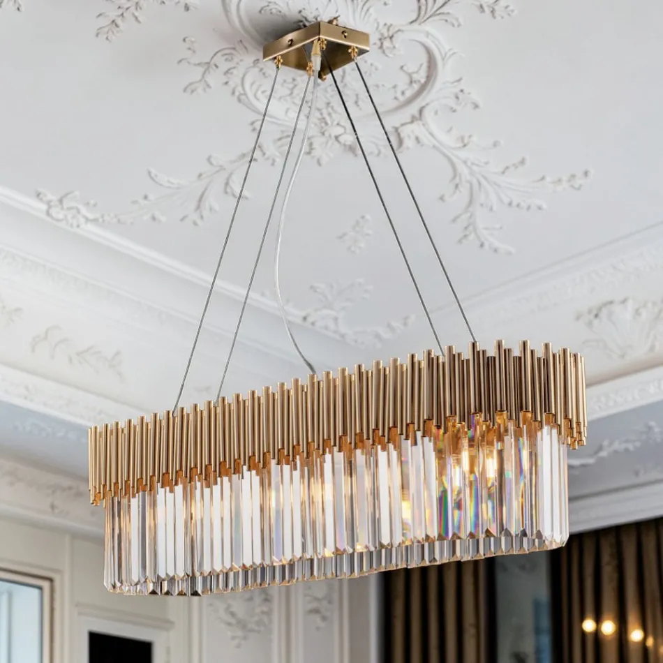 Pandantiv din fier aurit cu pietre fabricat în Italia - Paris Viadurini