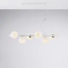 Lampă suspendată din fier lăcuit, fabricată în Italia, pentru decorare interioară - Berlin Viadurini