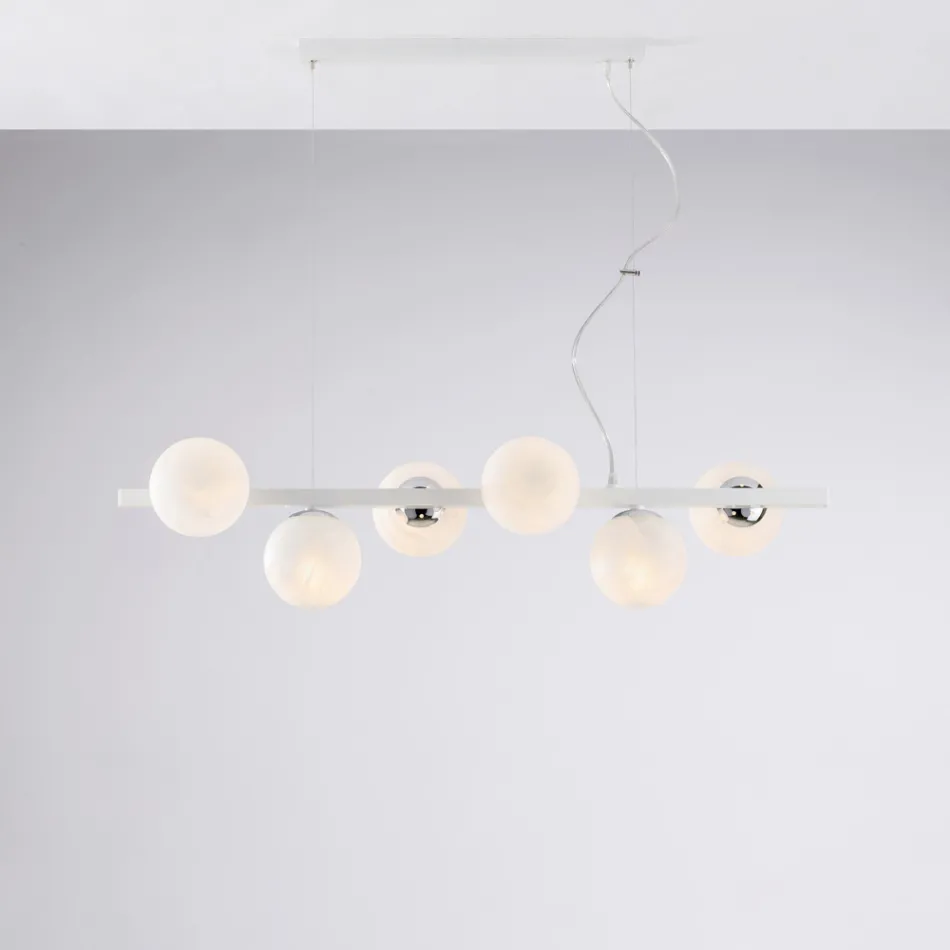 Lampă suspendată din fier lăcuit, fabricată în Italia, pentru decorare interioară - Berlin Viadurini