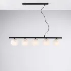 Lampă suspendată din fier lăcuit, fabricată în Italia, pentru decorare interioară - Berlin Viadurini