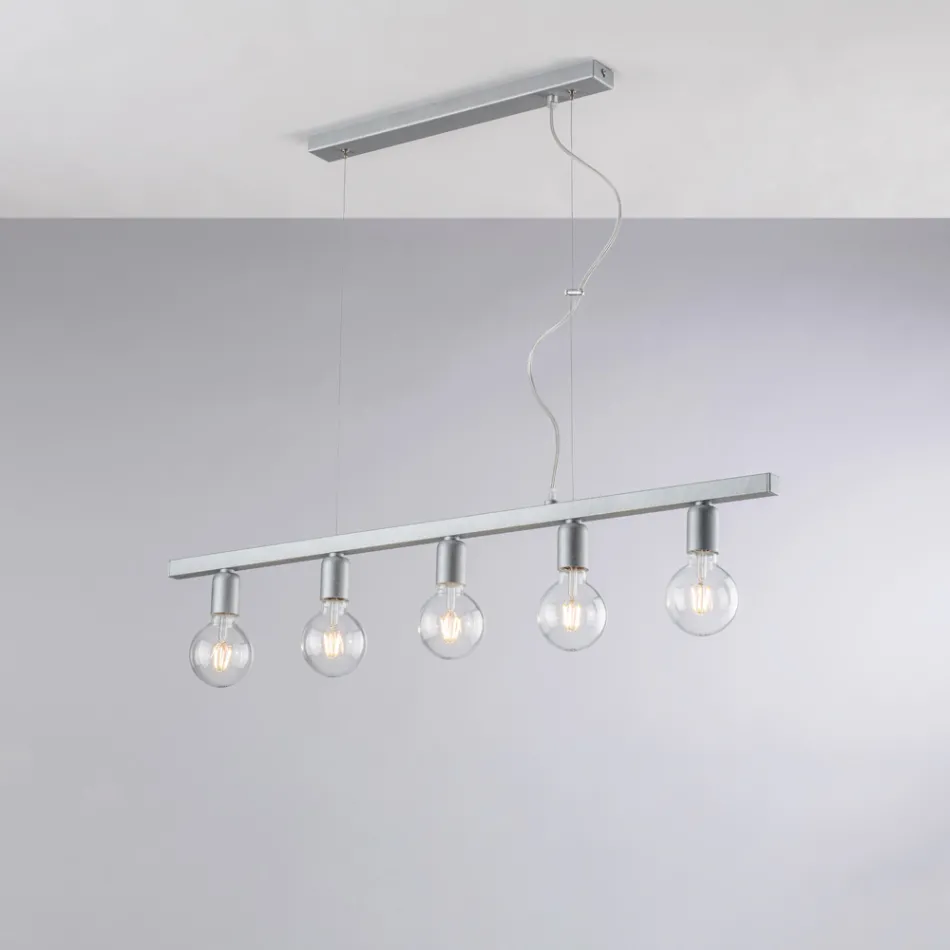 Lampă suspendată din fier lăcuit, fabricată în Italia, pentru decor interior - Verona Viadurini