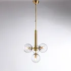 Lampă suspendată din fier forjat, fabricată în Italia, pentru decorarea interioară - Como Viadurini