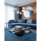 Lampă suspendată din fier forjat, fabricată în Italia, pentru decorarea interioară - Creta Viadurini