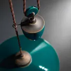 Suspendarea din ceramică și coborâșuri Britney Ferroluce antic alamă Viadurini