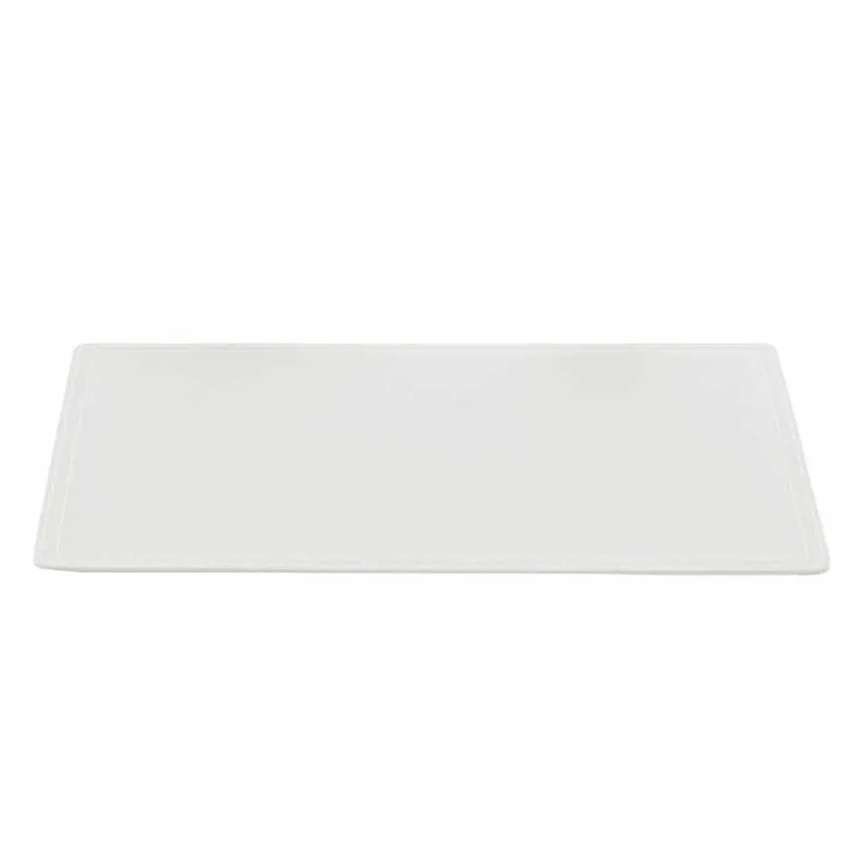 Garnitură de birou regenerată din piele, cu cusătură pentru stilou fabricată în Italia - Ascanio Viadurini