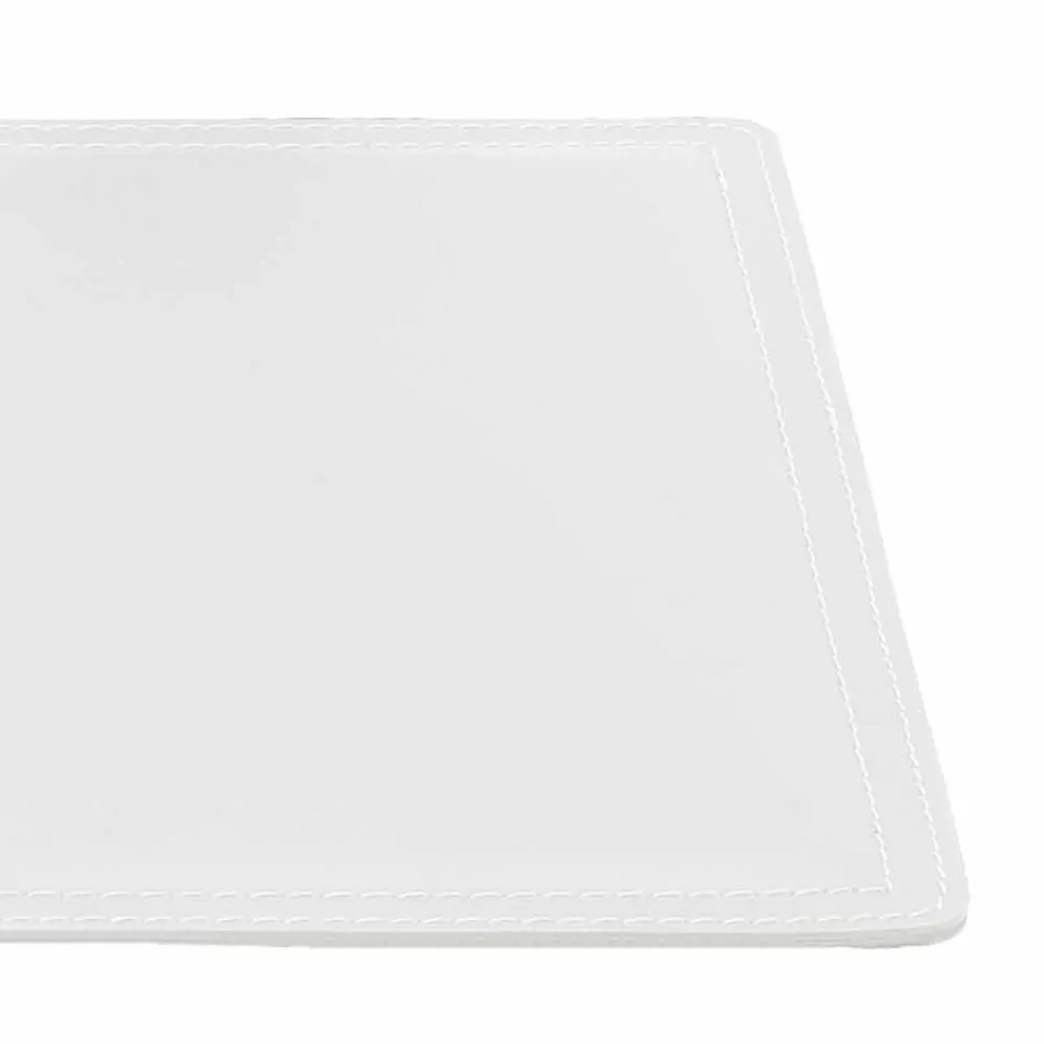 Garnitură de birou regenerată din piele, cu cusătură pentru stilou fabricată în Italia - Ascanio Viadurini