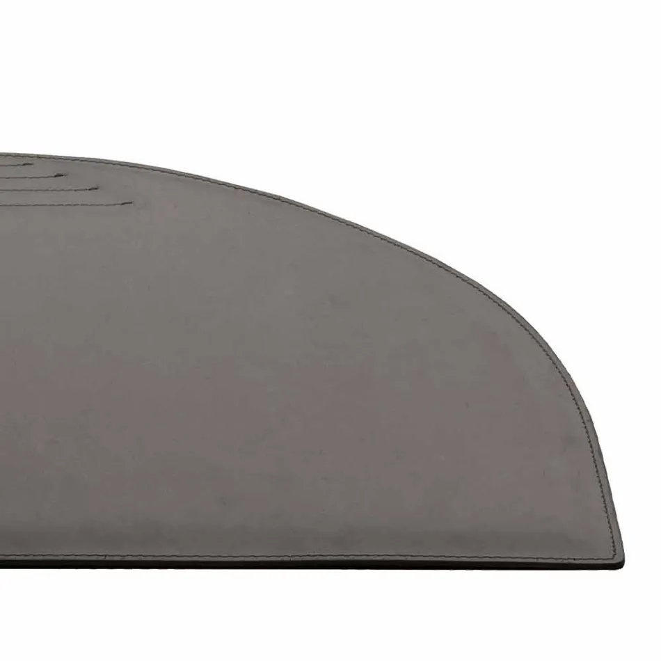 Garnitură de birou regenerată din piele cu cusături pentru stilou fabricate în Italia - Medea Viadurini