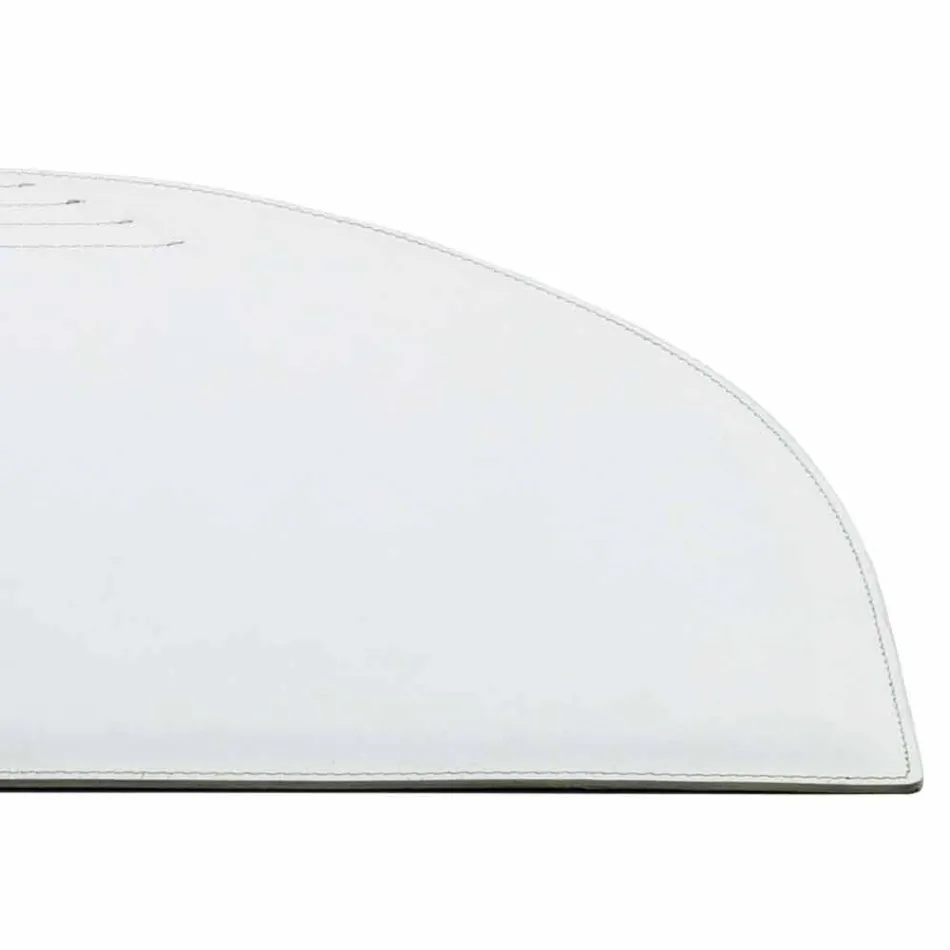 Garnitură de birou regenerată din piele cu cusături pentru stilou fabricate în Italia - Medea Viadurini