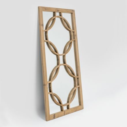 Oglindă 156x83 cm din lemn de pin natural învechit - Agosta Viadurini