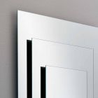 Oglindă de perete cu trei straturi și design italian cu structură neagră - Plaudio Viadurini