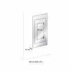 Oglindă de perete cu trei straturi și design italian cu structură neagră - Plaudio Viadurini