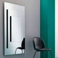Oglindă de perete cu trei straturi și design italian cu structură neagră - Plaudio