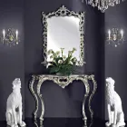 Oglinzi de perete, consolă de lemn și pian manual în Italia Giacomo Viadurini