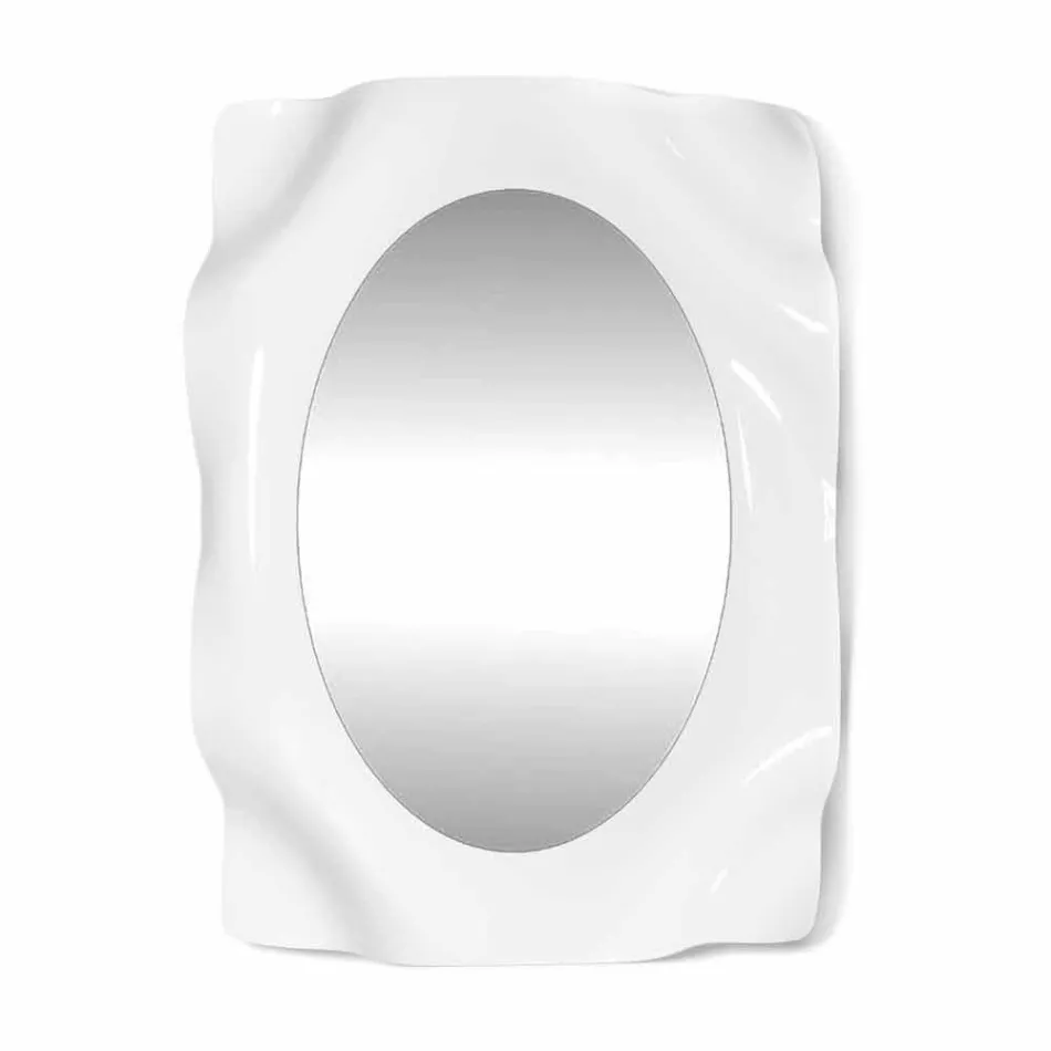 perete oglindă lapte alb Diva design modern, realizate în Italia Viadurini