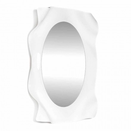 perete oglindă lapte alb Diva design modern, realizate în Italia Viadurini