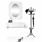 perete oglindă lapte alb Diva design modern, realizate în Italia Viadurini