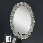 Oglindă de perete din lemn de brad din lemn fabricat în Italia Filippo Viadurini