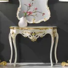 Oglindă din lemn de brad, consola, făcută în Italia mdf top Gianluca Viadurini