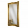 Oglinda de perete din aur, lemn de argint realizat manual, făcut din Italia Michele