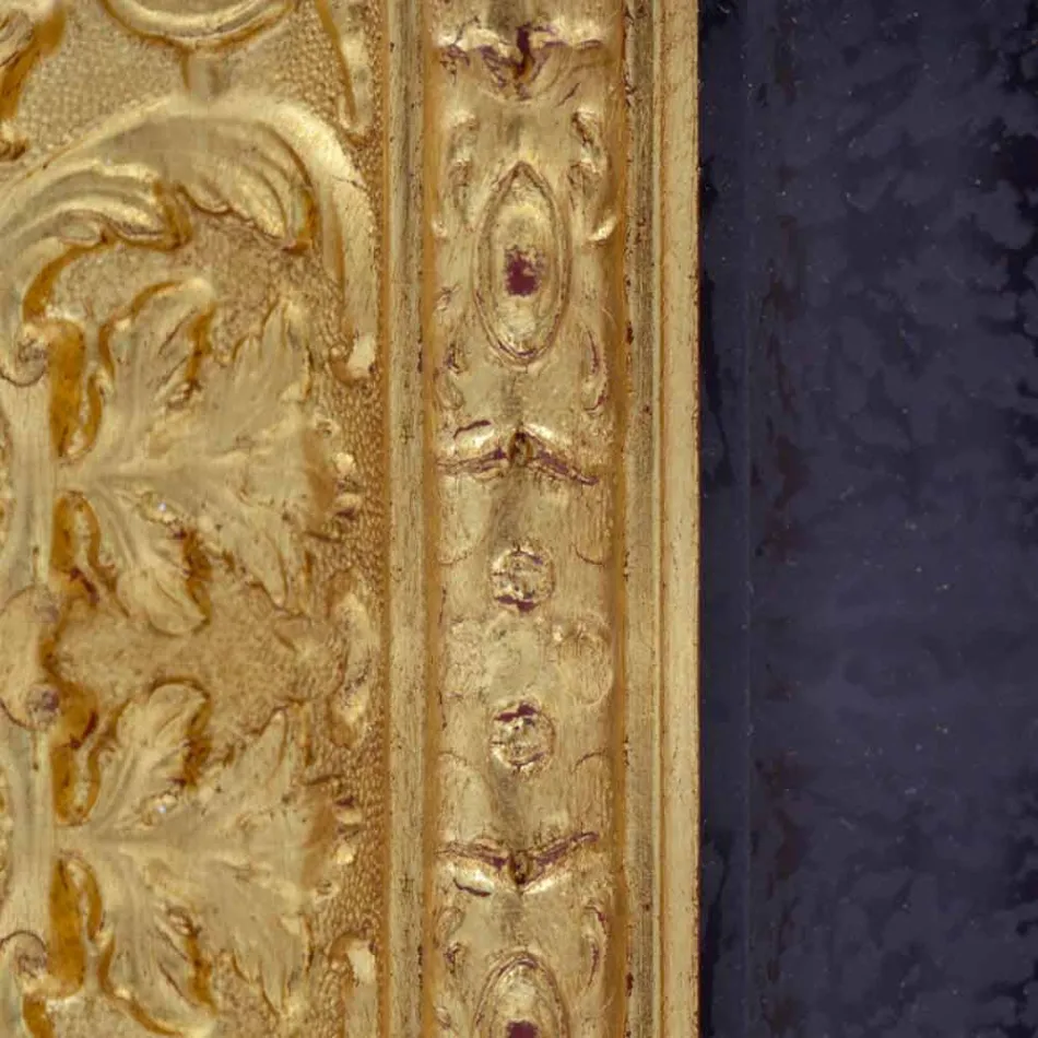 Oglinda de perete dreptunghiulară din lemn realizată în Italia Raphael Viadurini