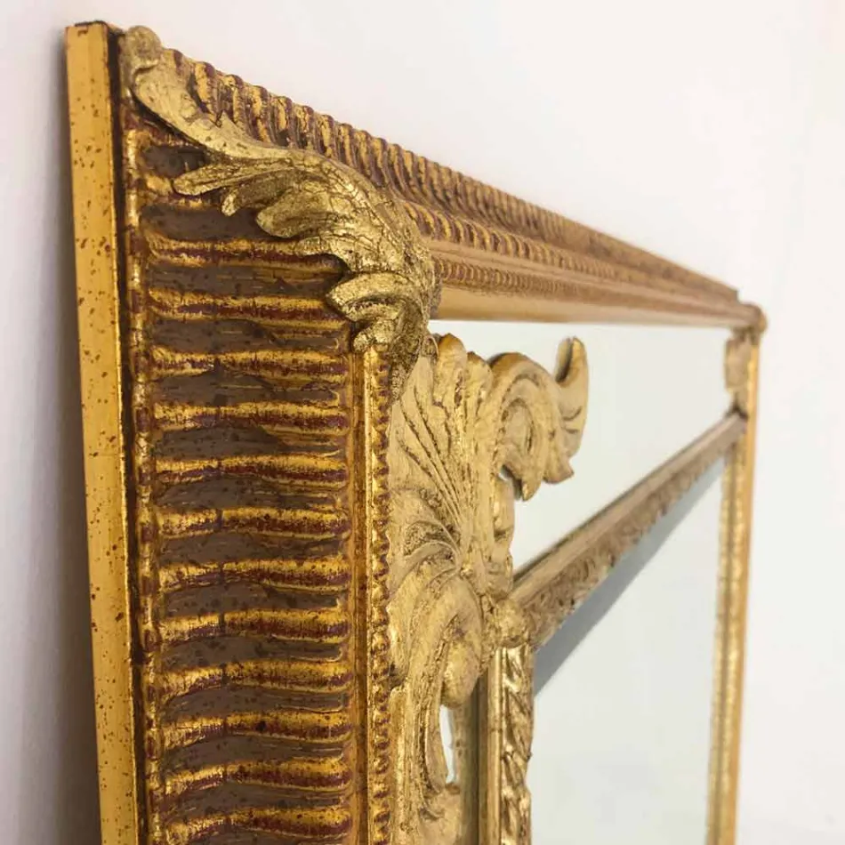 Oglinzi de perete din lemn dreptunghiular produse în Italia de Valentino Viadurini