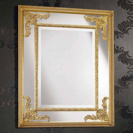 Oglinzi de perete din lemn dreptunghiular produse în Italia de Valentino Viadurini