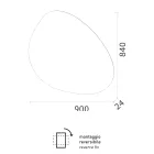 Oglindă cu iluminare de fundal LED reversibilă Made in Italy - Talk Viadurini