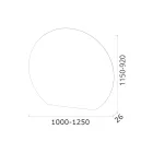 Oglindă cu iluminare din spate LED numai pe partea circulară Fabricată în Italia - Marca Viadurini