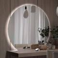 Oglindă cu iluminare din spate LED numai pe partea circulară Fabricată în Italia - Marca