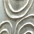 Oglinda de aur alb și argintiu din lemn Eugenio făcută în Italia Viadurini