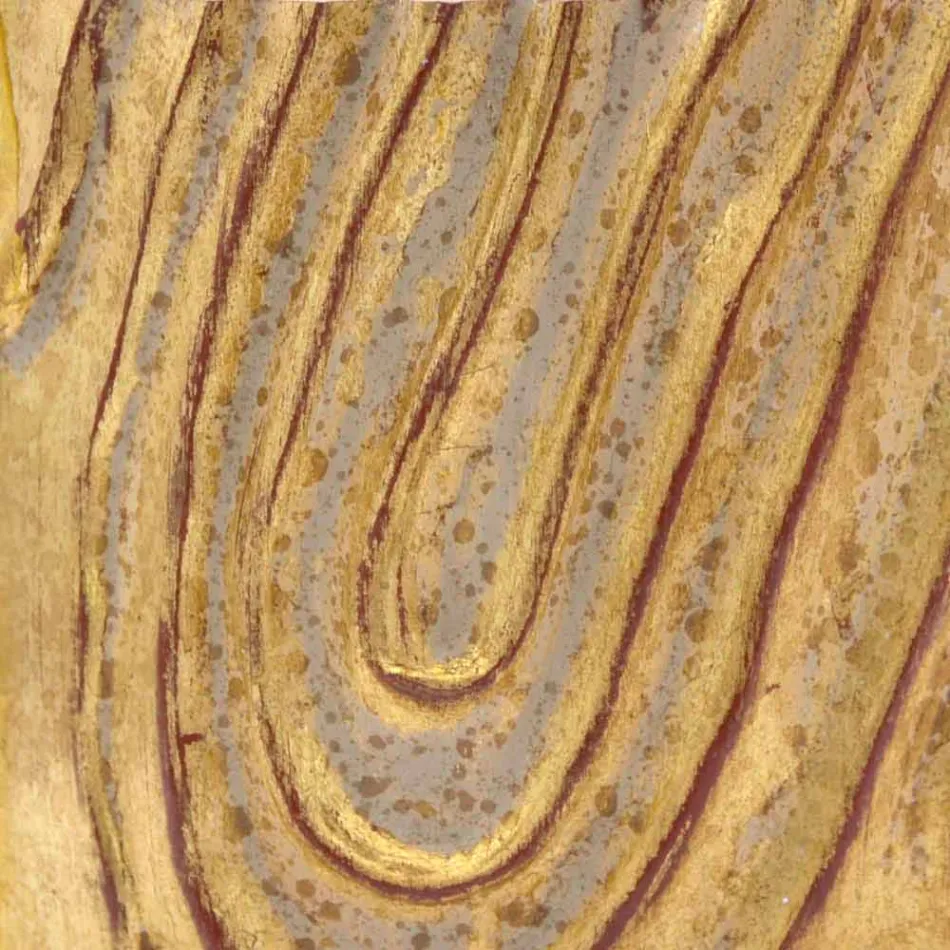 Oglinda de aur alb și argintiu din lemn Eugenio făcută în Italia Viadurini