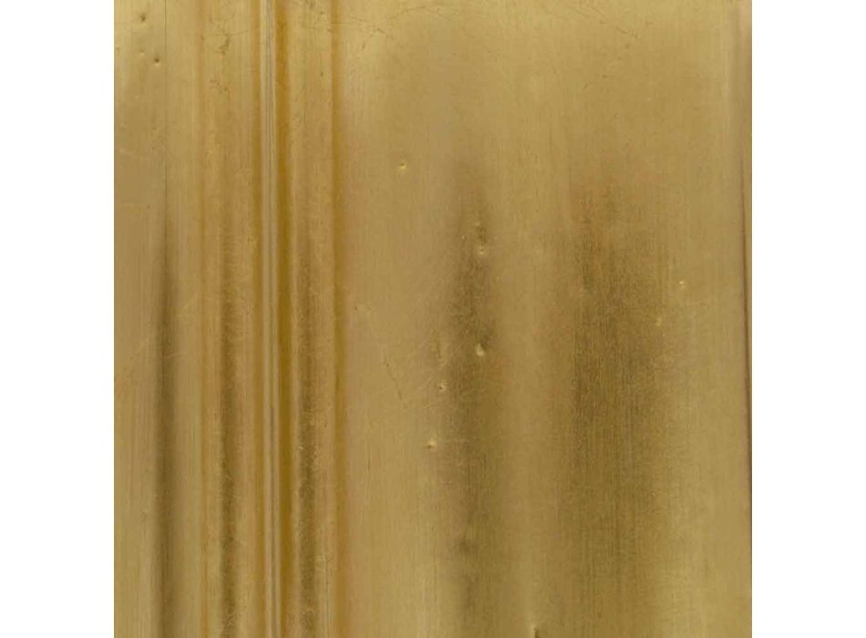 Oglinda de otel de otel de aur, aur realizat manual in Italia, Giorgio Viadurini
