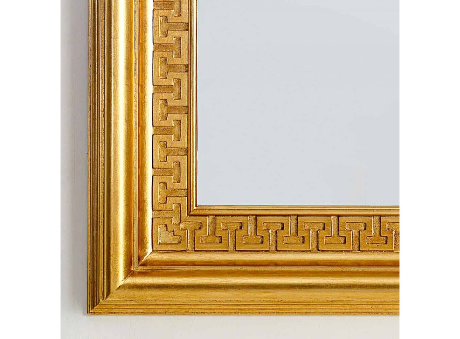 perete designer de oglinda cu lemn rama Viva, 96x132 cm Viadurini