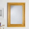 perete designer de oglinda cu lemn rama Viva, 96x132 cm