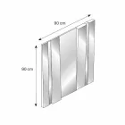 Oglinda de perete modernă din sticlă și metal, realizată în Italia - Pallino Viadurini