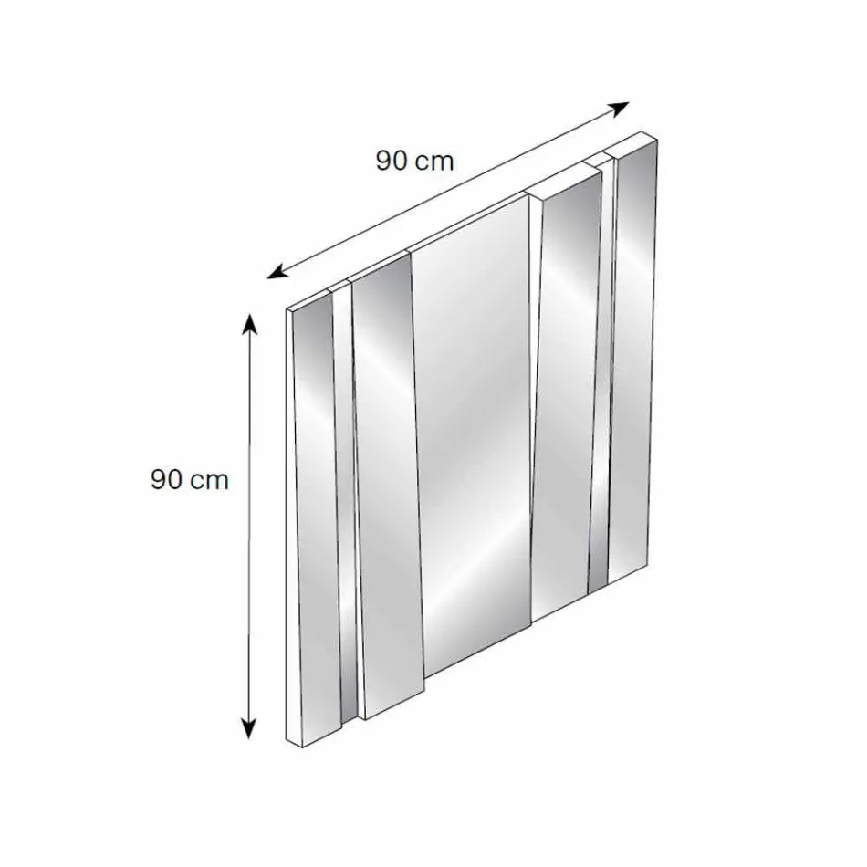 Oglinda de perete modernă din sticlă și metal, realizată în Italia - Pallino Viadurini