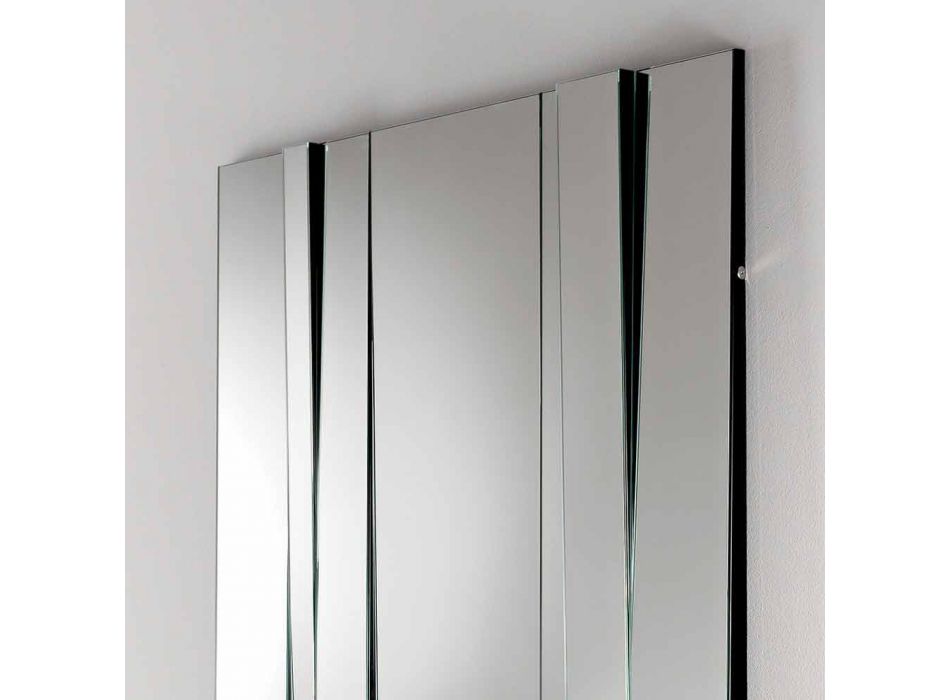 Oglinda de perete modernă din sticlă și metal, realizată în Italia - Pallino Viadurini