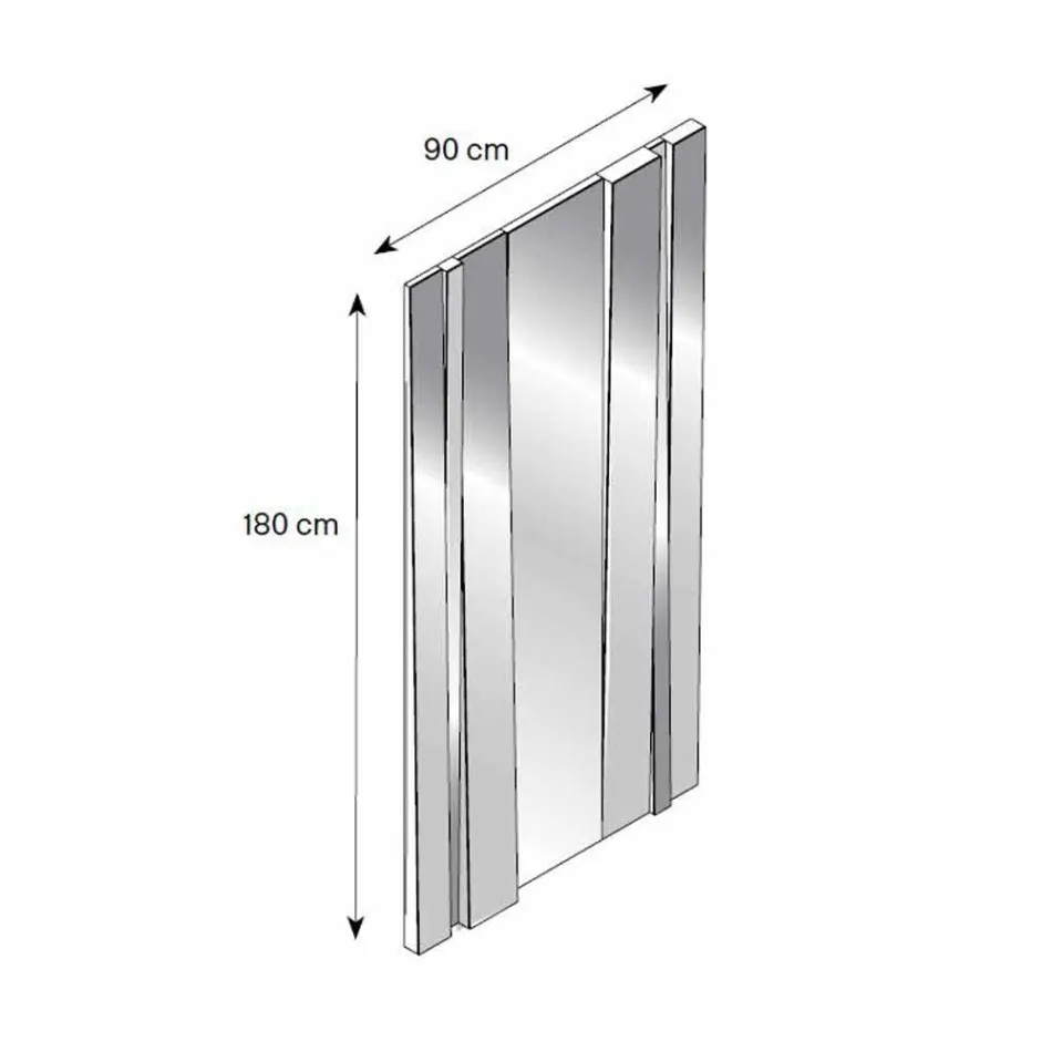 Oglinda de perete modernă din sticlă și metal, realizată în Italia - Pallino Viadurini