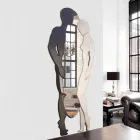 Man & Woman design modern Mdf oglinda de perete in forma de mana Viadurini