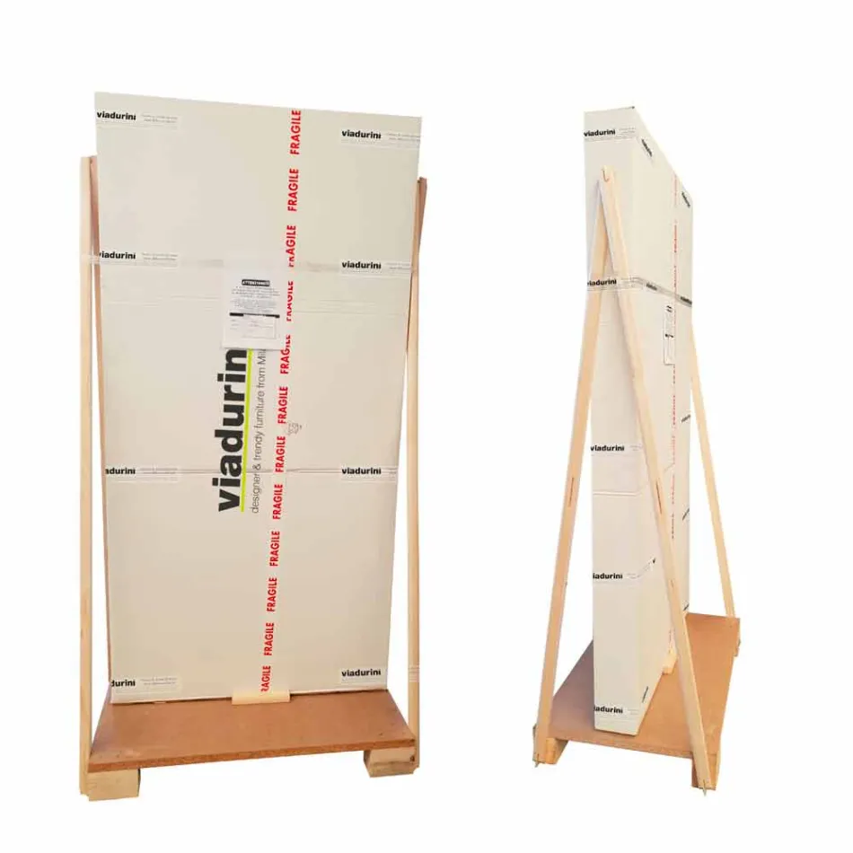 Man & Woman design modern Mdf oglinda de perete in forma de mana Viadurini