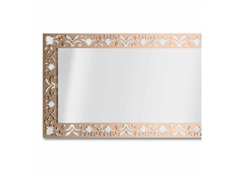 Oglindă de perete din plexiglas auriu argintiu sau bronz cu cadru - nectar Viadurini