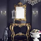 Oglinzi din lemn de perete și mdf realizate în Italia, masa de consolă Andrea Viadurini