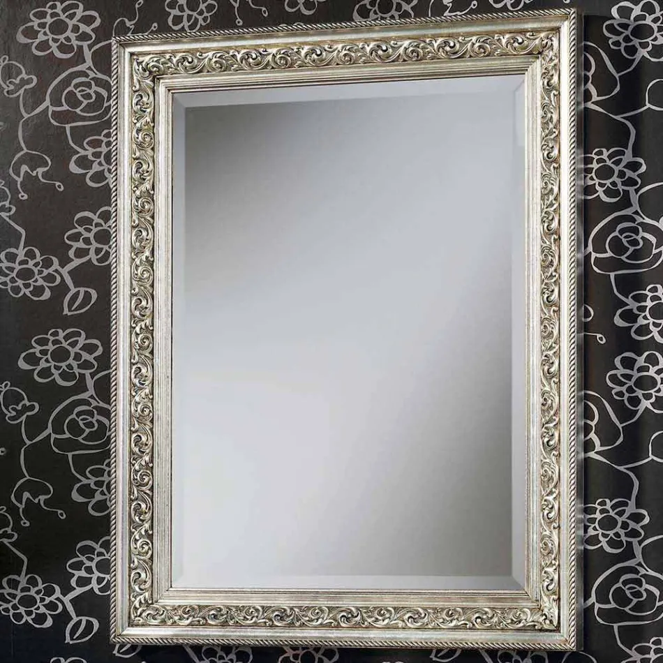 Oglinda de perete modernă din lemn realizată manual în Italia Piero Viadurini