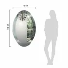 Oglinda de perete ovala din sticla de cristal ondulata Made in Italy - Eclisse Viadurini