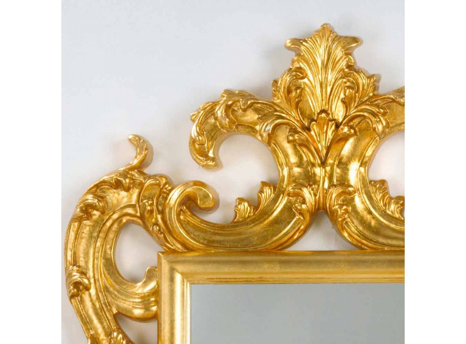 podea oglindă / perete design clasic, frunze de aur finisaj Guerin Viadurini