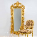 podea oglindă / perete design clasic, frunze de aur finisaj Guerin